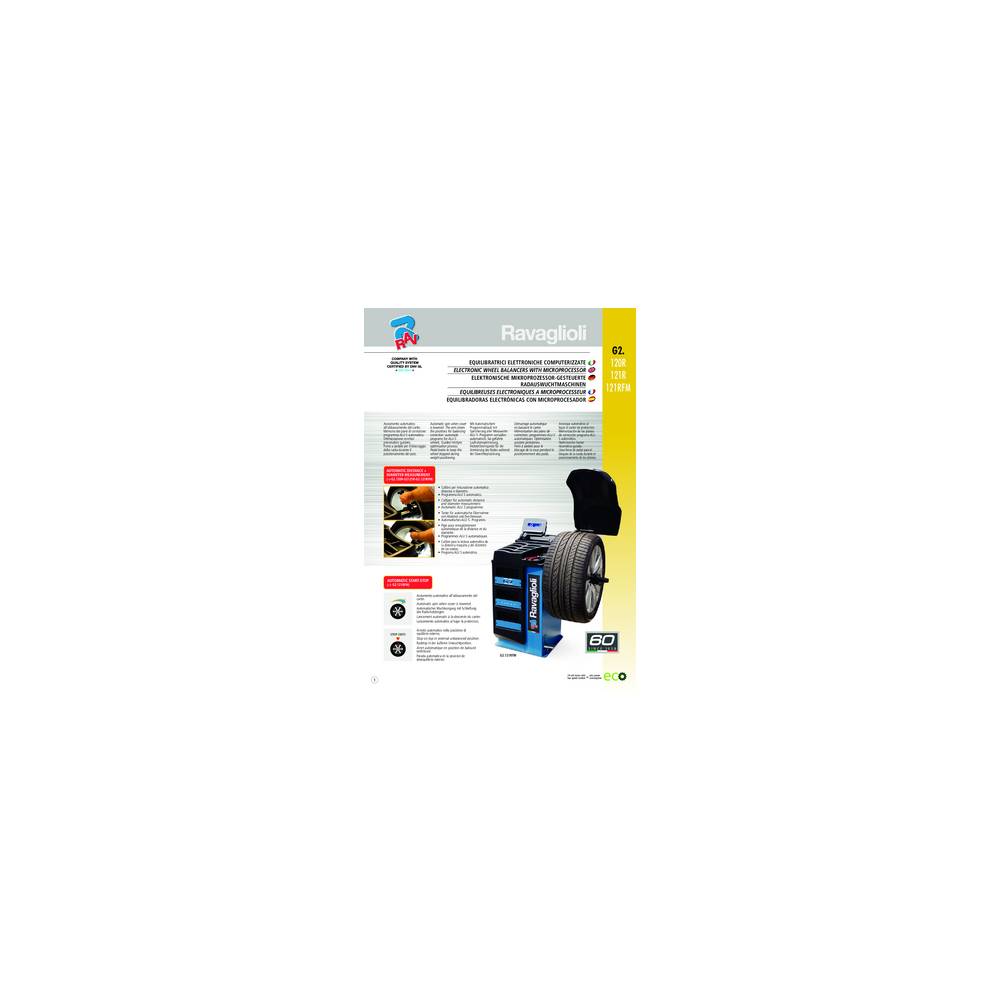 Ravaglioli Elektronische mikroprozessorgesteuerte Radauswuchtmaschine G2.120R