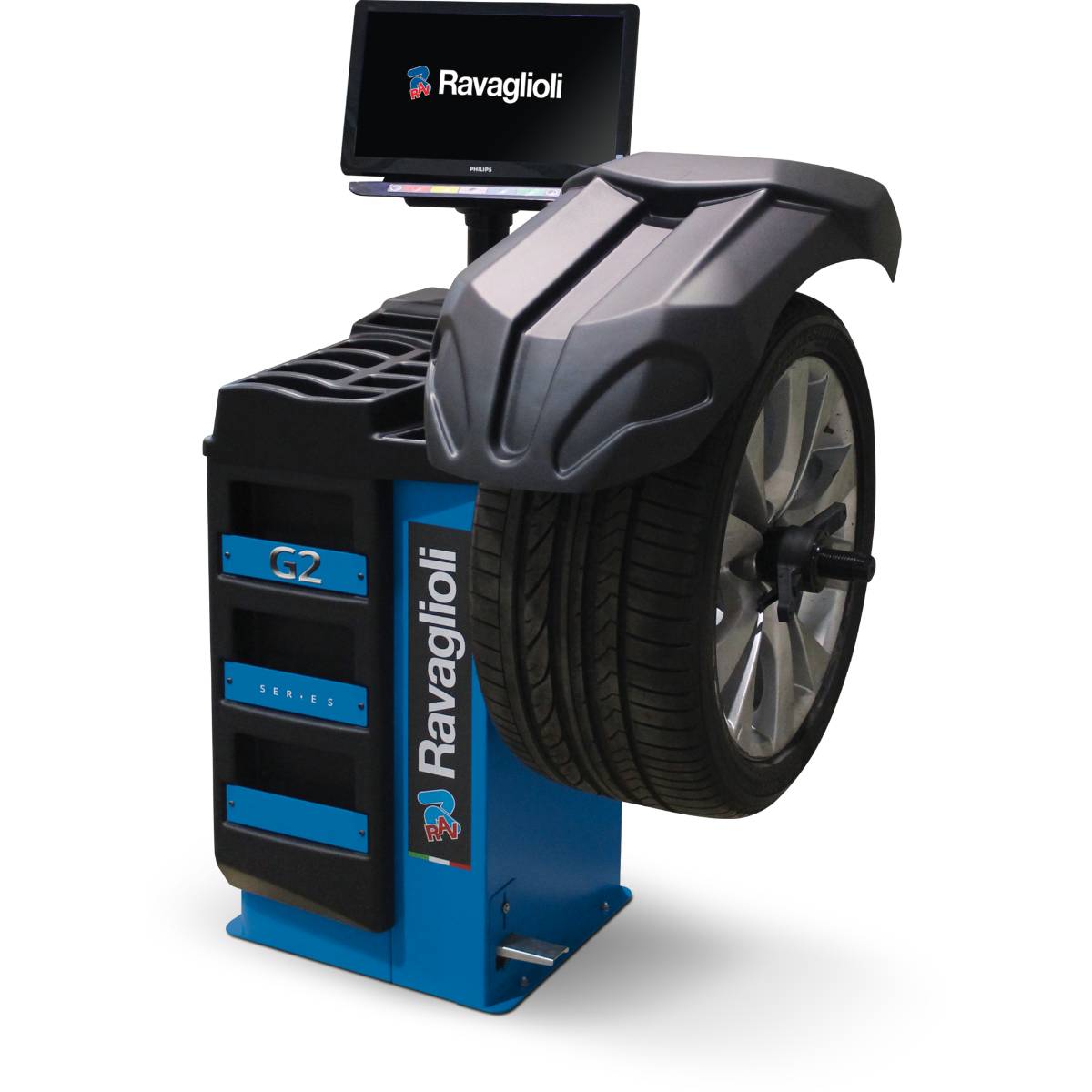 Ravaglioli Elektronische mikroprozessorgesteuerte Radauswuchtmaschine G2.140R