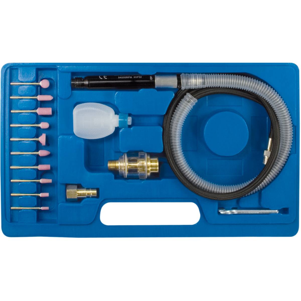 SW-Stahl Druckluft-Stabschleifer, 1/4", 17-teilig