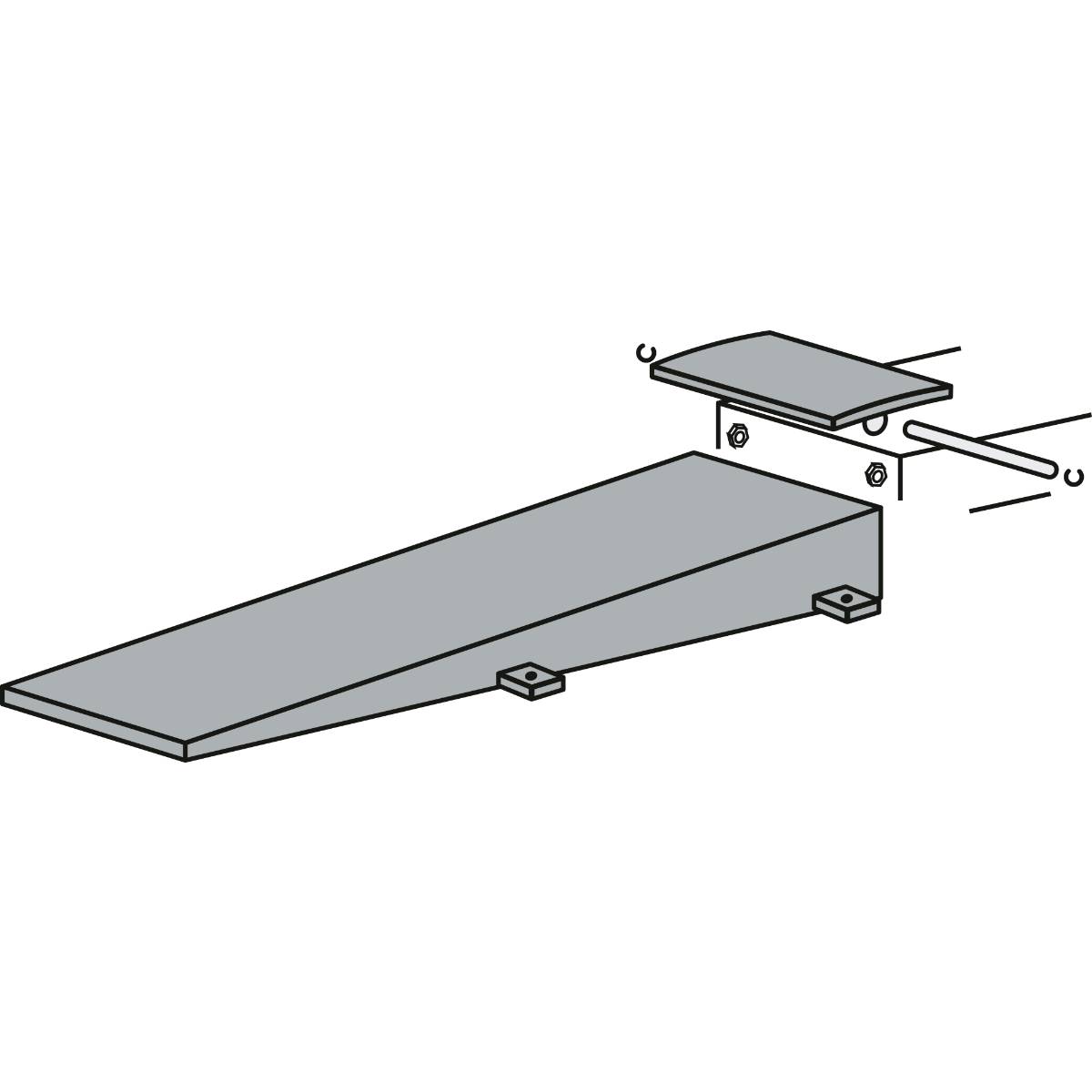 Ravaglioli Rampenaufrüstsatz 1350 mm, Bodenrampen