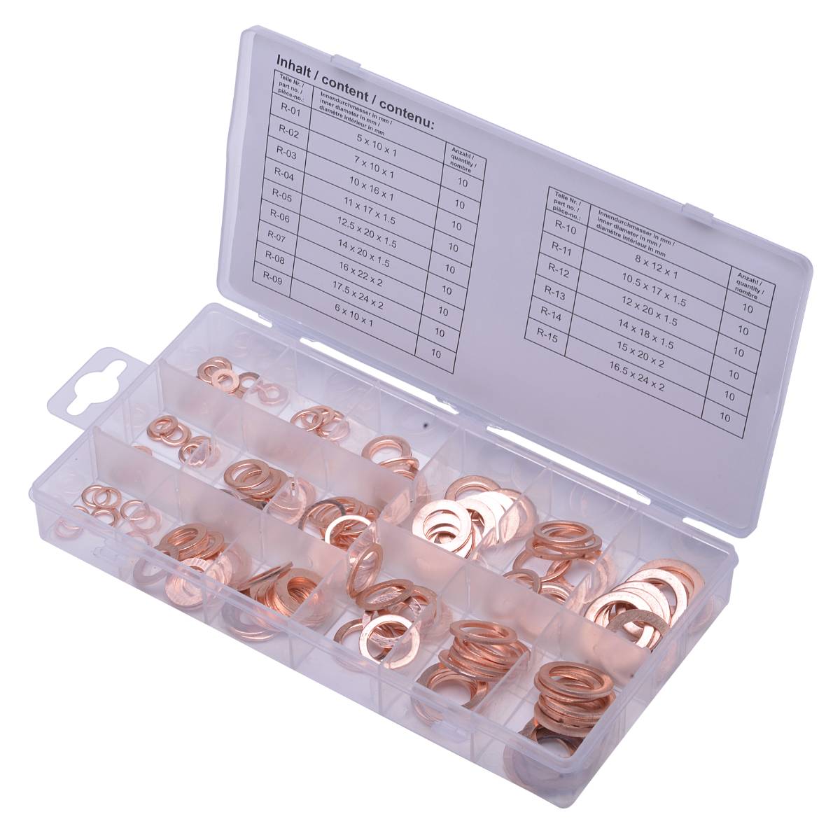 SW-Stahl Dichtring-Sortiment, 150-teilig