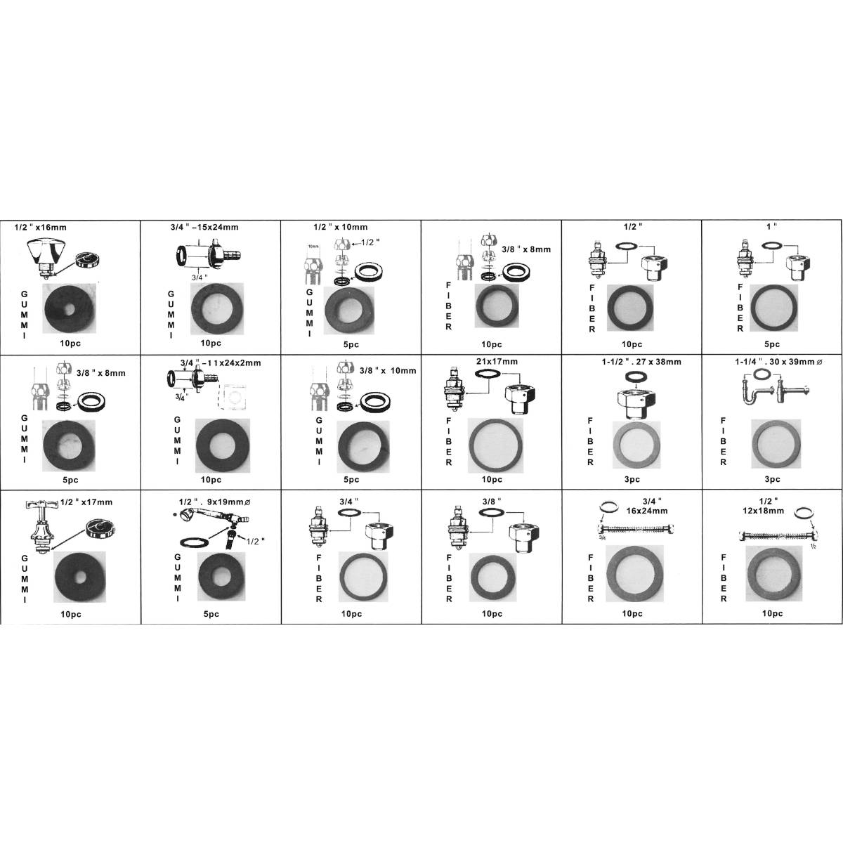 SW-Stahl Dichtring-Sortiment, 141-teilig