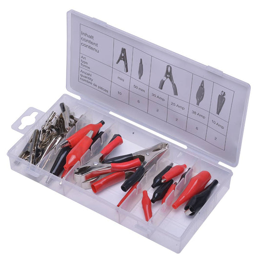 SW-Stahl Krokodilklemmen-Sortiment, 28-teilig