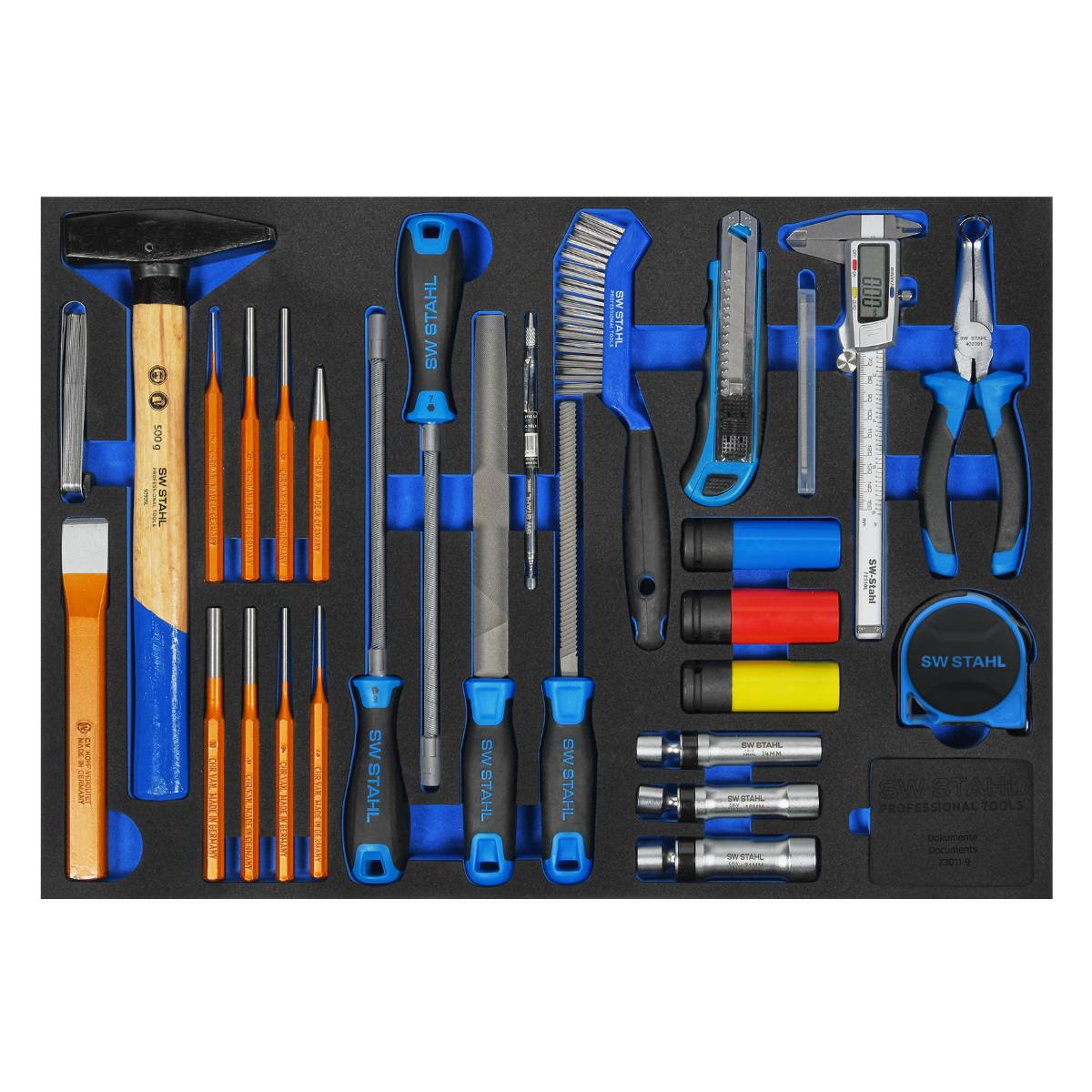 SW-Stahl Werkstattwagensortiment, allgemeine Handwerkzeuge, 28-teilig