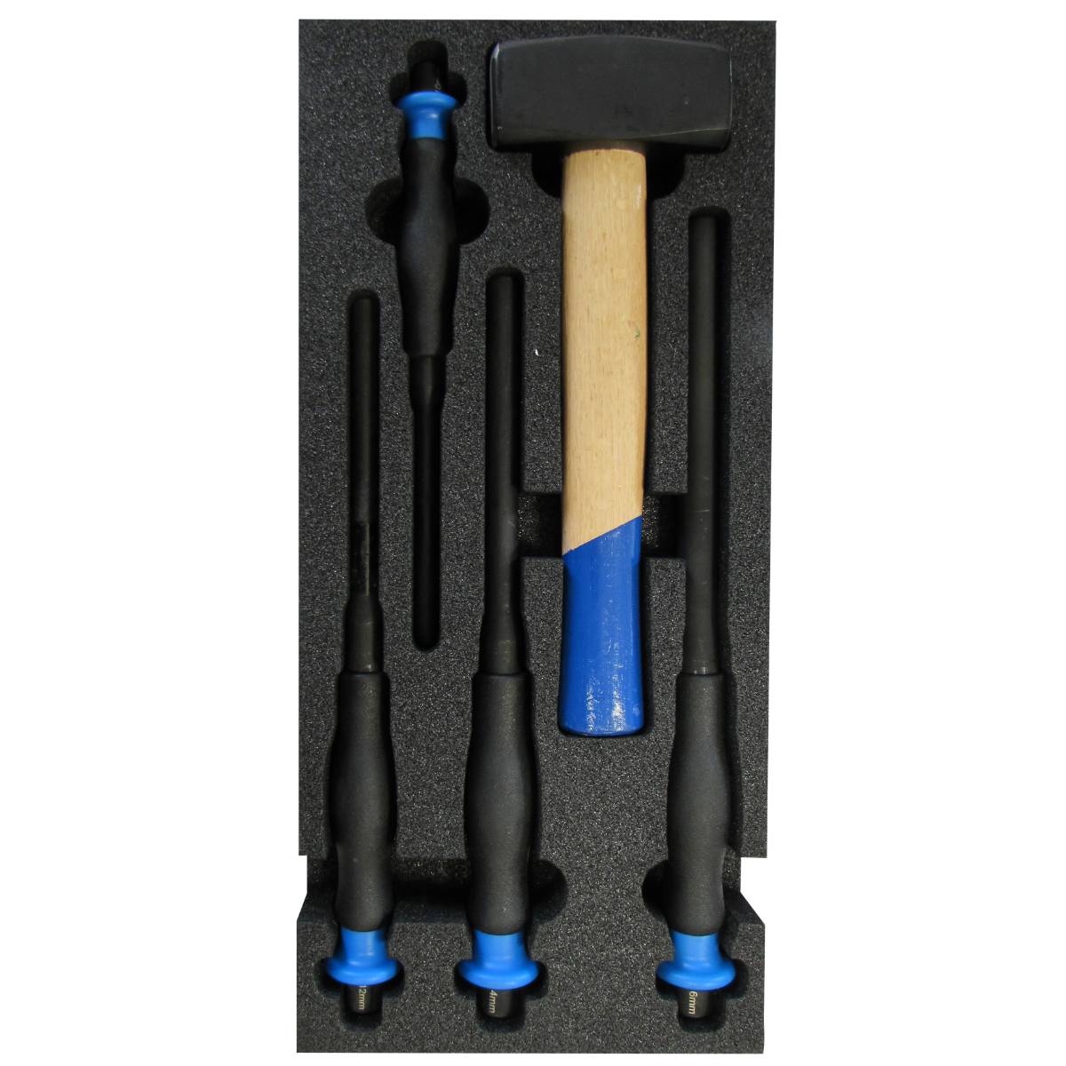 SW-Stahl Werkstattwagensortiment, Hammer, Splinttreiber, 5-teilig