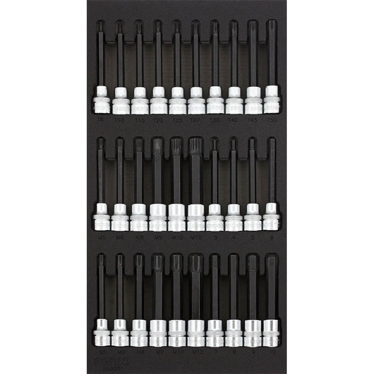 Sonic Schaumeinlage 1/3 SFS 3/8" Nuss- und Bit-Sätze 30-teilig