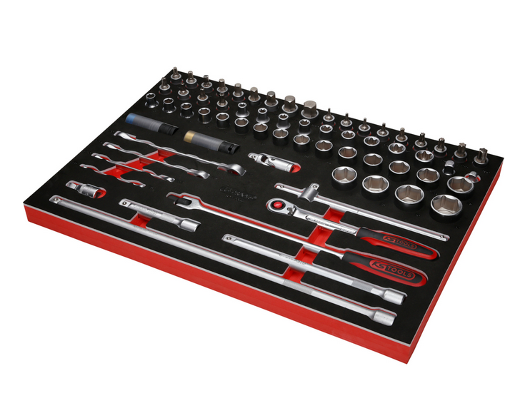 KS Tools Performanceplus Werkstattwagen-Satz P15 mit 403 Werkzeugen für 7 Schubladen