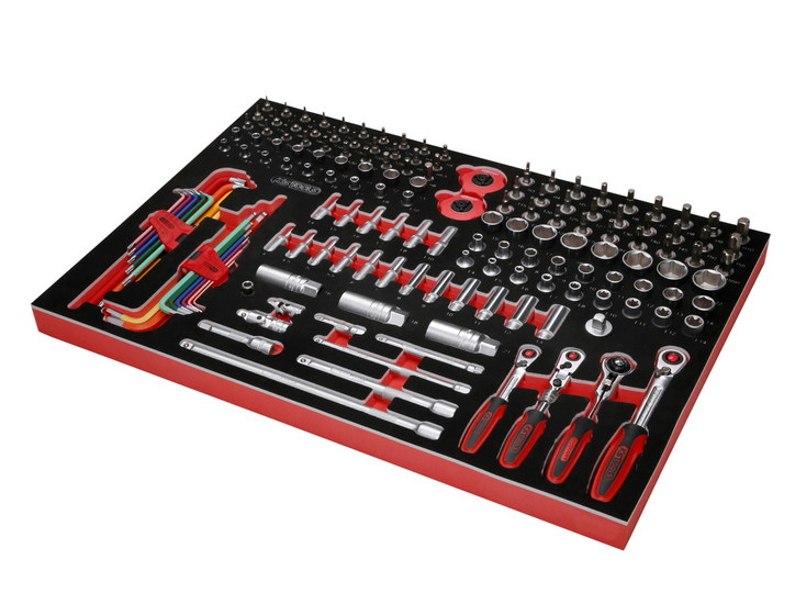 KS Tools Performanceplus Werkstattwagen-Satz P15 mit 403 Werkzeugen für 7 Schubladen