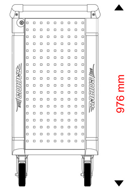 KS Tools RACINGline SCHWARZ/ROT Werkstattwagen mit 7 Schubladen und 515 Premium-Werkzeugen
