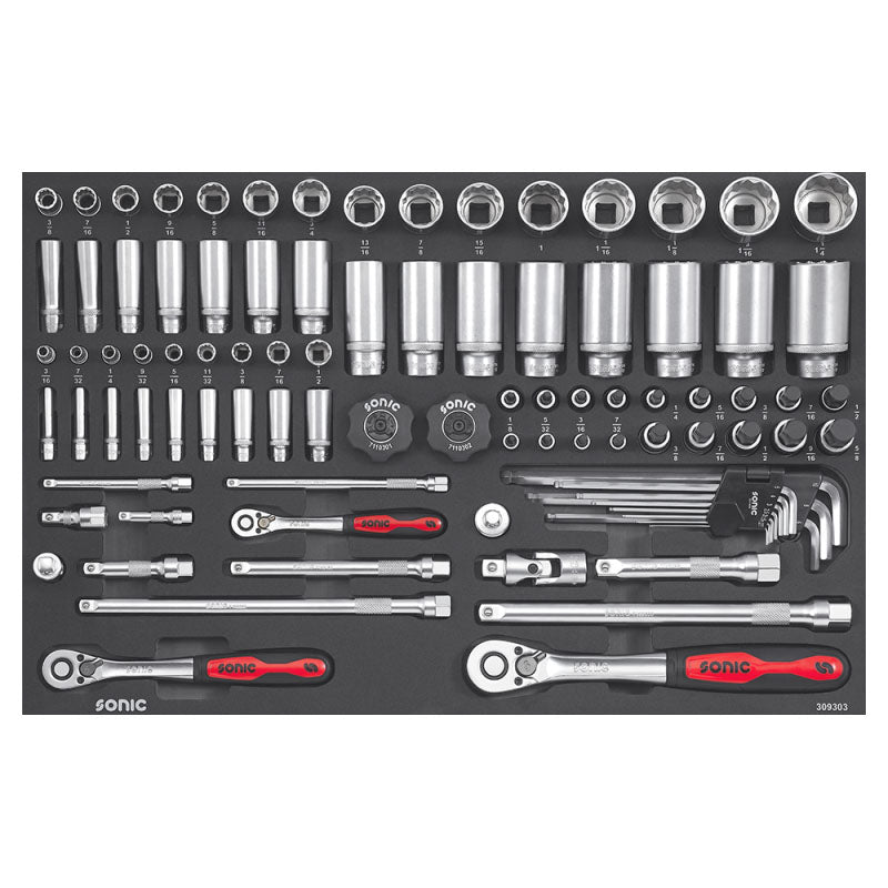 Sonic Werkstattwagen NEXT S9 rot SAE 168-teilig - 716895