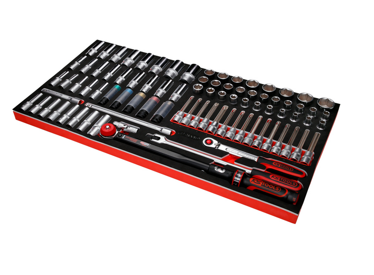 KS Tools Performanceplus Werkstattwagen-Satz P25 mit 564 Werkzeugen für 8 Schubladen
